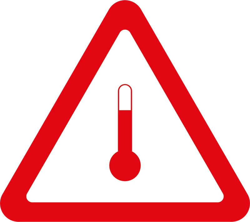 Förhöjd temperatur ADR-märkning ADR faroetikett